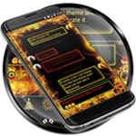 Logo of SMS Messages Flame Fire Theme android Application 